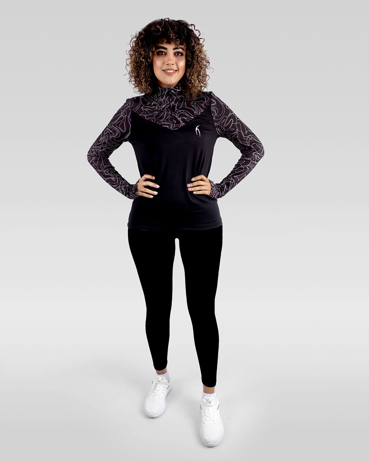 High-Neck Limitless Black Top-Atum -96346758