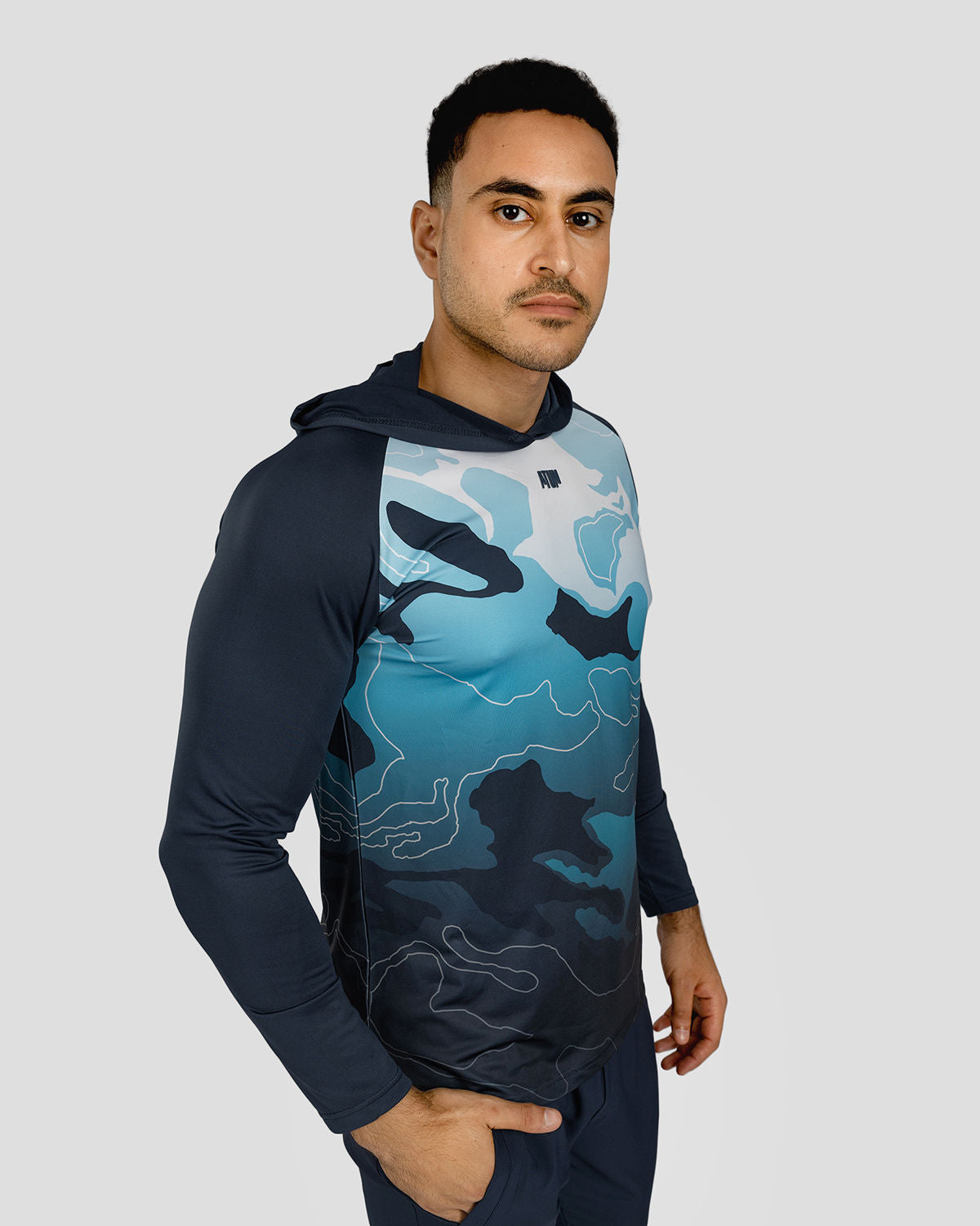 Training Long Sleeves Men's Navy T-Shirt-Atum -31597201