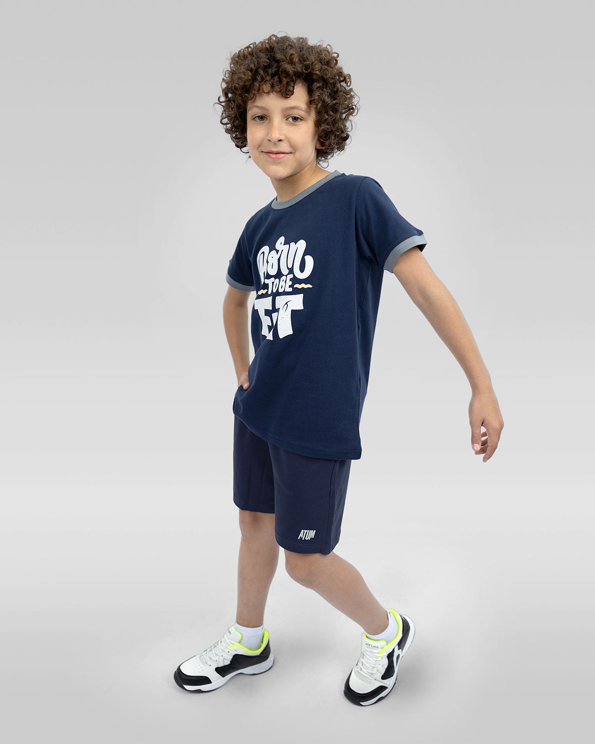 Boy's Be Fit Crew-Neck T-Shirt-Atum -99465044