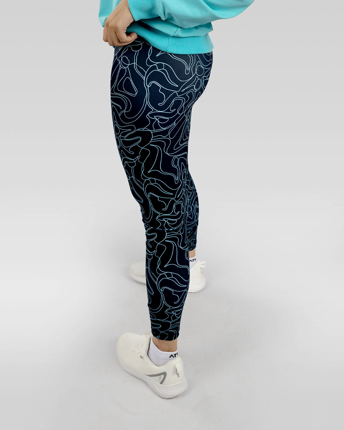 Women's Limitless Navy Leggings-Atum -60843395