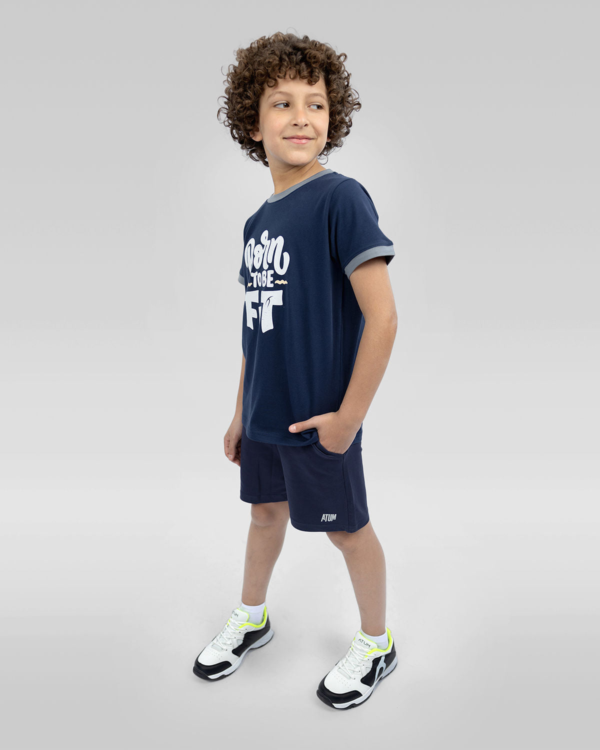Boy's Be Fit Crew-Neck T-Shirt-Atum -26876374