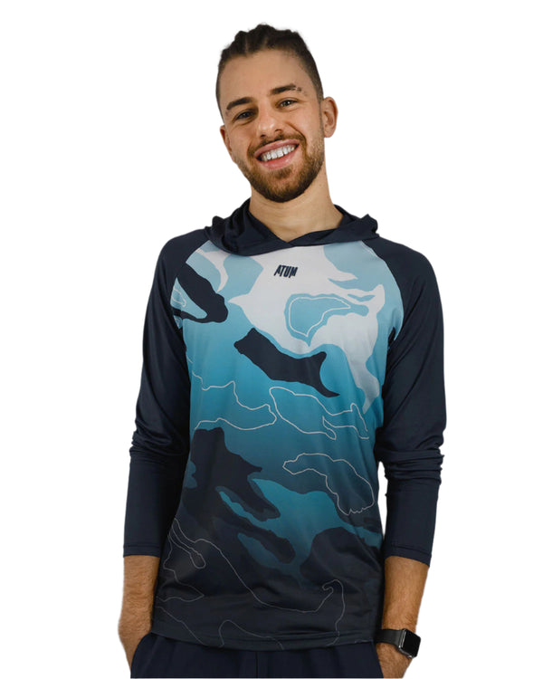 Training Long Sleeves Men's Navy T-Shirt-Atum -47356057
