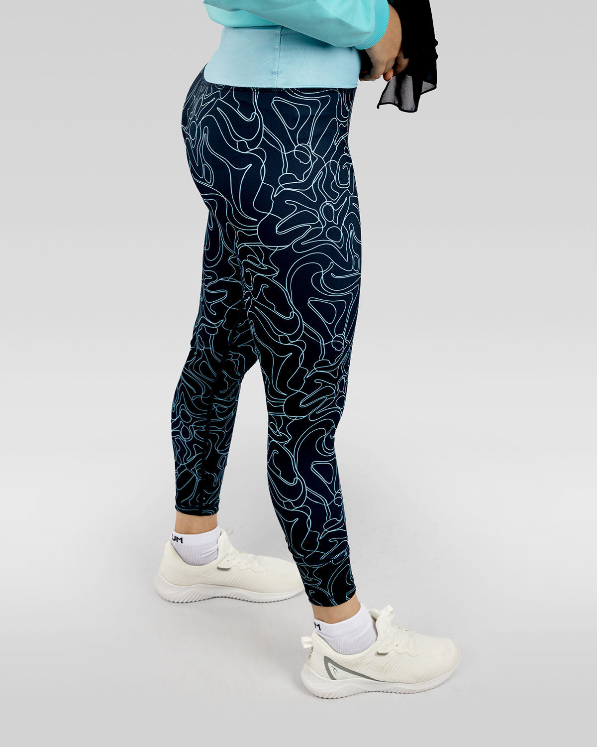 Women's Limitless Navy Leggings-Atum -98551274