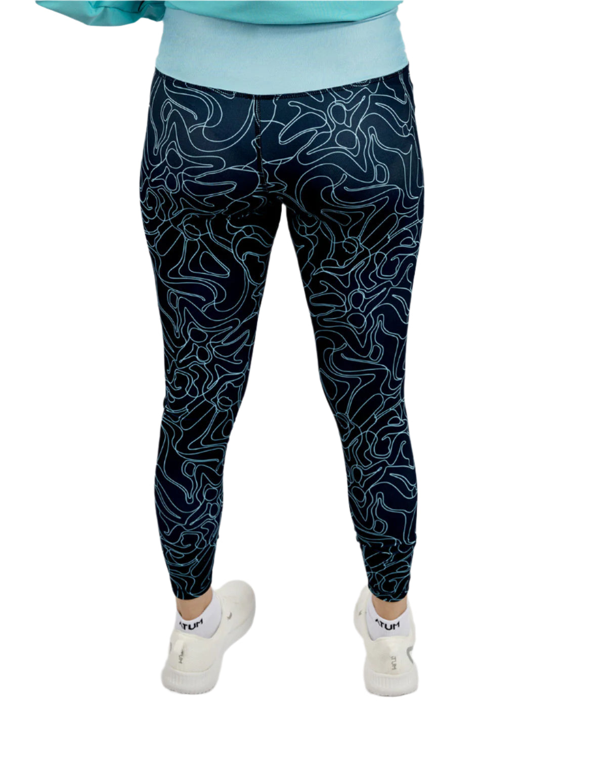 Women's Limitless Navy Leggings-Atum -73413210